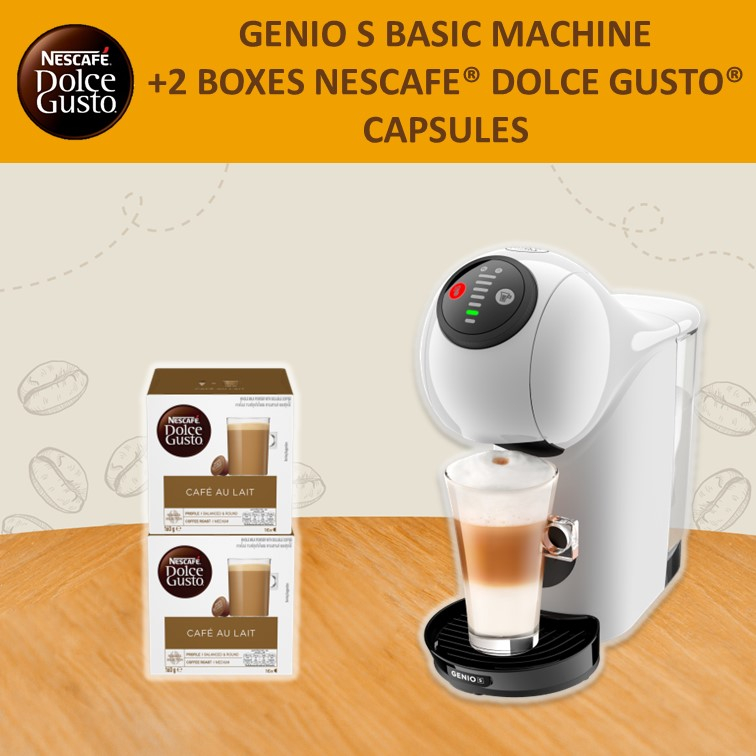 NESCAFE Dolce Gusto Genio S Basic Automatic Coffee Machine With 2 box of NDG Capsules Shopee