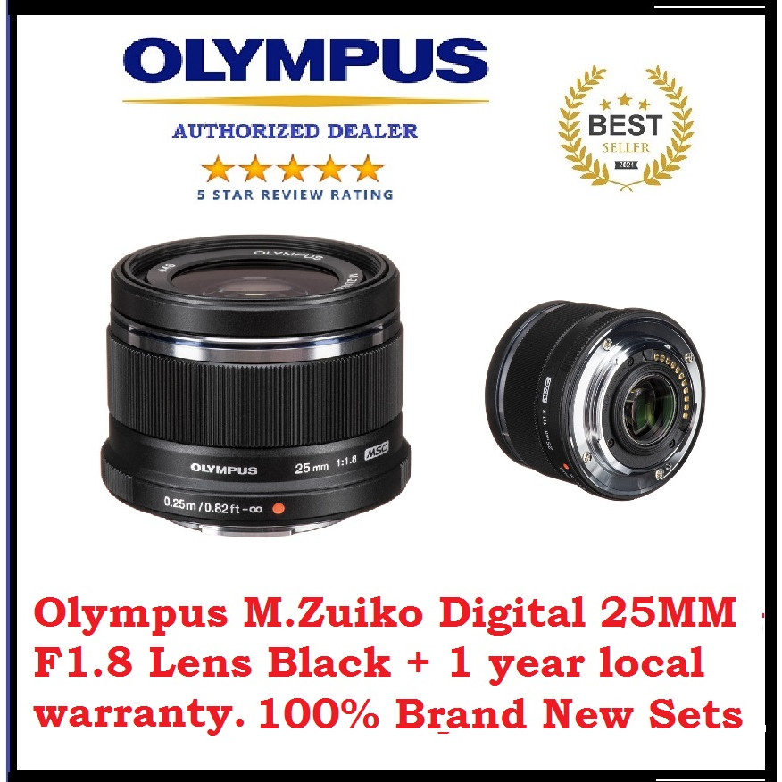 Olympus M.Zuiko Digital 25MM F1.8 Lens Black + 1 Year Local