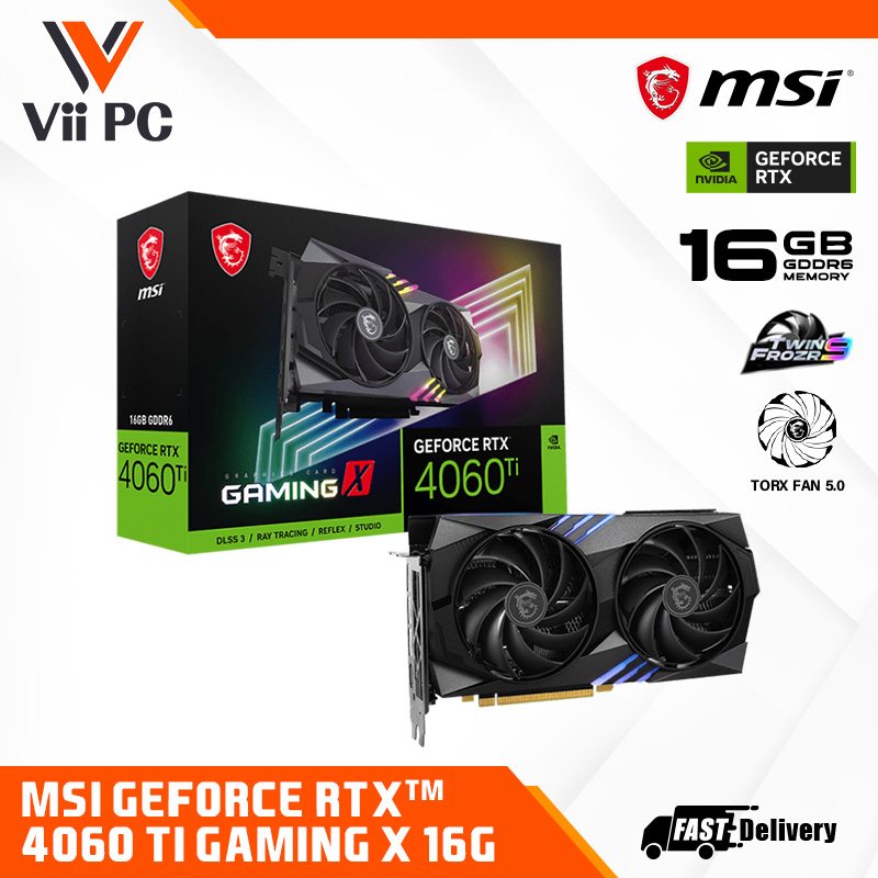 MSI GeForce RTX™ 4060 Ti / RTX 4060TI / RTX 4060 TI / GAMING X 16G DUAL ...