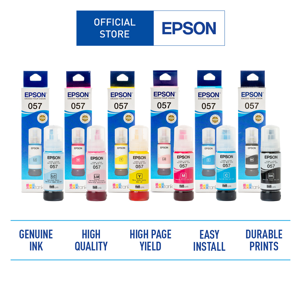 Epson 057 Ink Bottle For L8050 L18050 Printer Blackcyanmagentayellowlight Cyanlight 9190