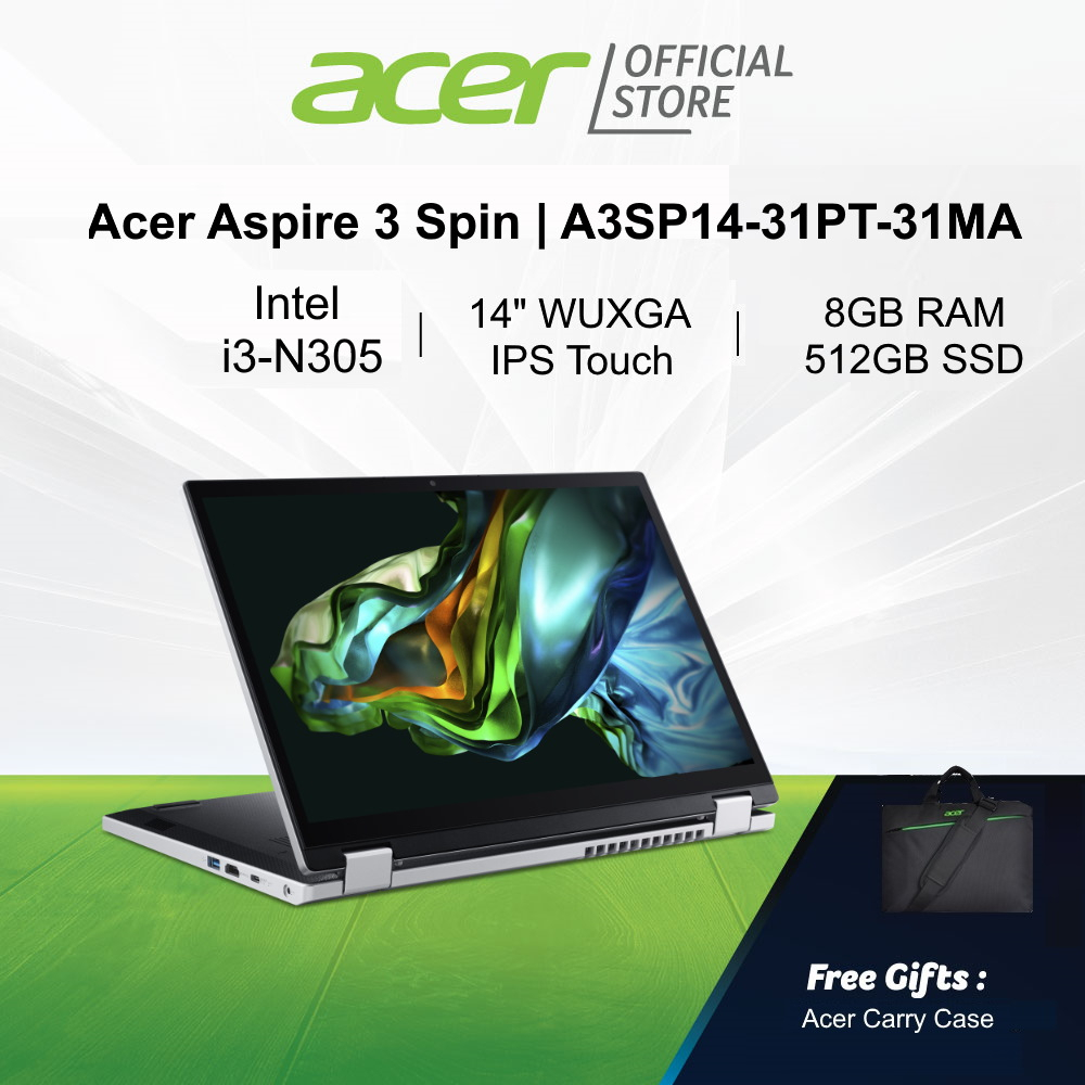 [NEW 2023 Model] Acer Aspire 3 Spin A3SP14-31PT-31MA 14" WUXGA IPS