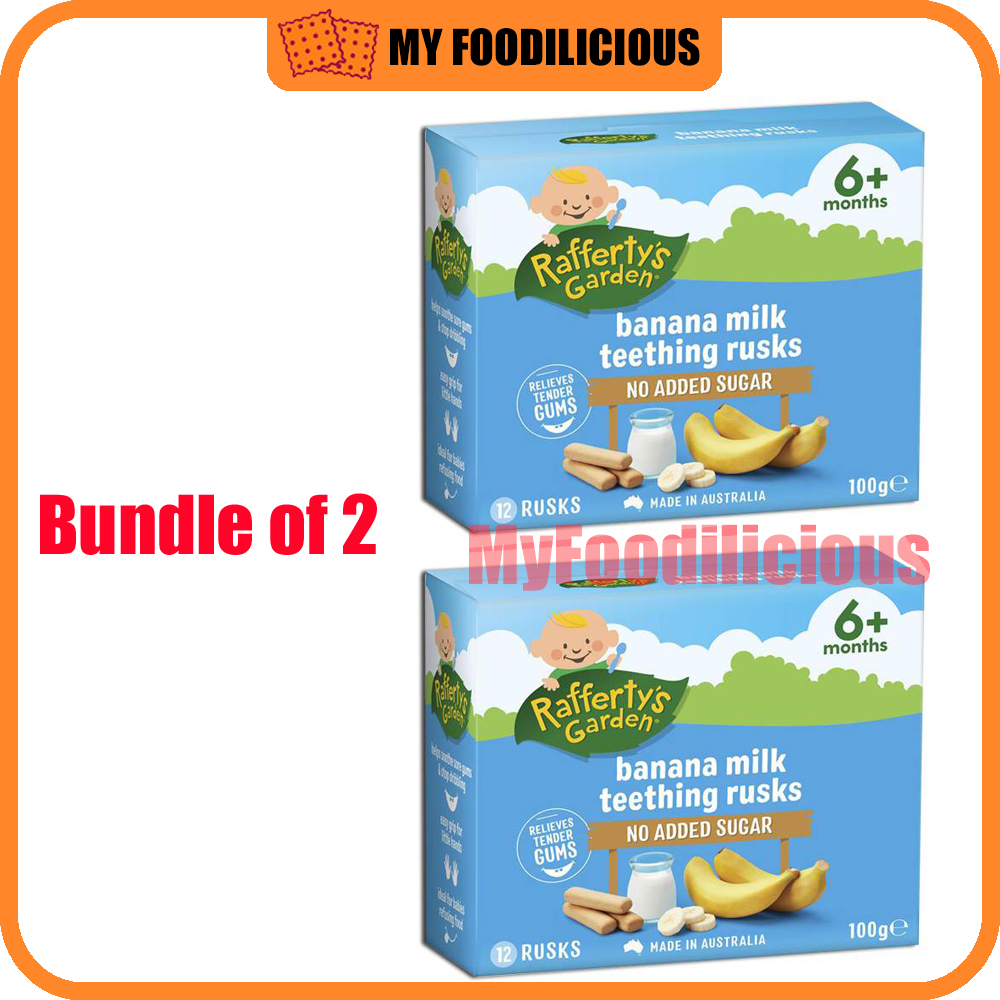 Rafferty's Garden Banana Baby Teething Milk Rusks 6+m 100g Shopee Singapore