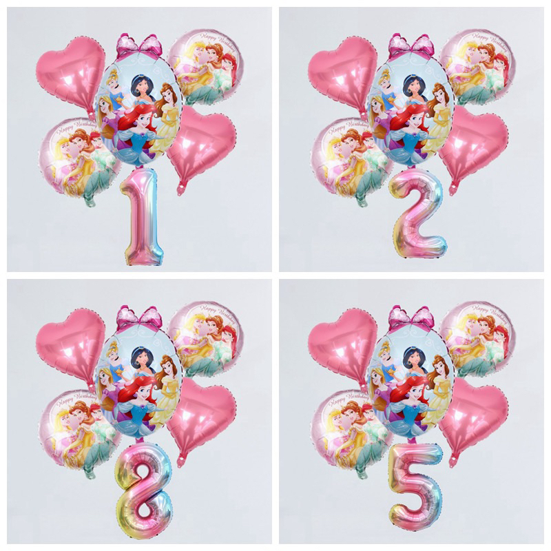 [SG Seller] Princess Theme Number Foil Balloon 32 inch Number Balloons ...