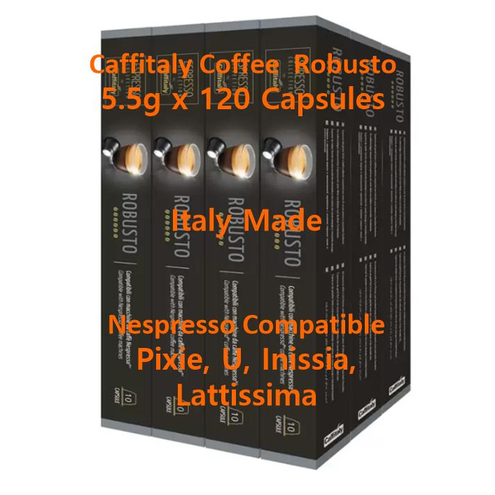 [Italy Made]Caffitaly 120 Coffee Capsules Robusto_ Nespresso Compatible