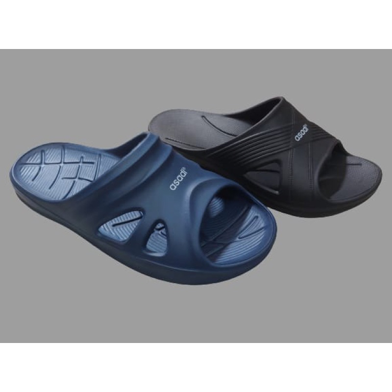 Asadi black blue sandal slipper flip flop slip on Shopee