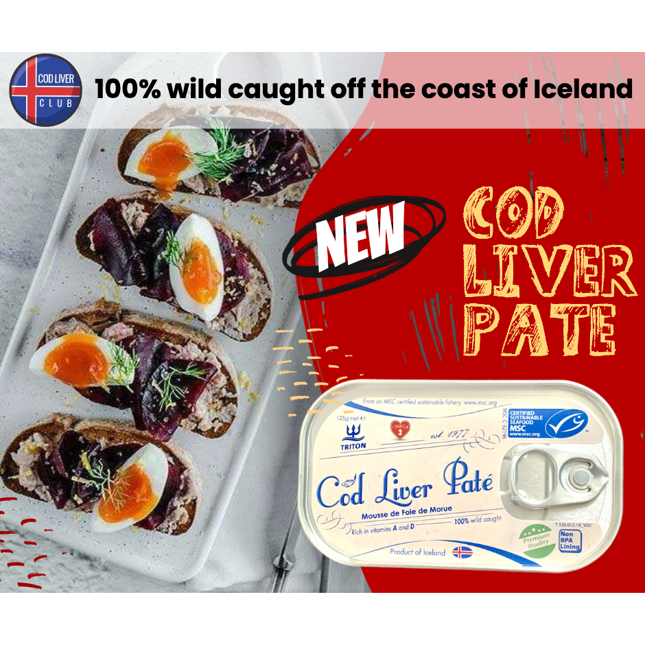 🔥Triton🔥 Iceland Cod Liver Pate 125g Omega 3 DHA EPA Foie Gras of The