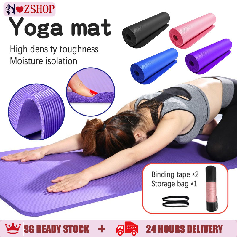 【SG】10mm Yoga Mat Pilates Mat Yoga Mat Thick Anti Slip Exercise Mat ...