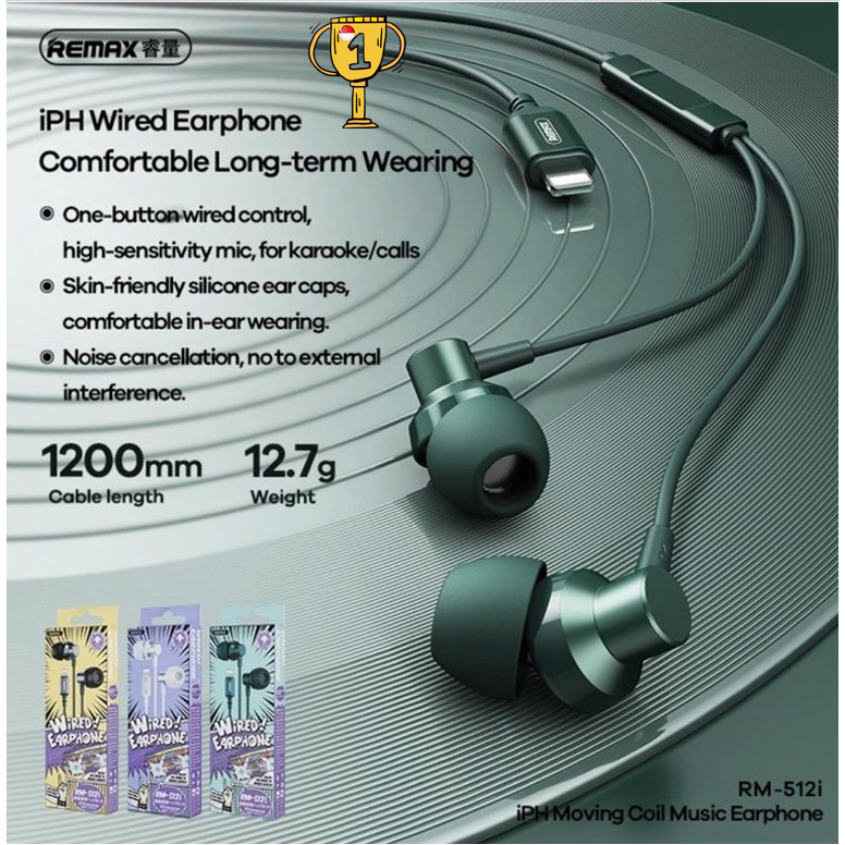 REMAX RM-512i 14 Pro Max 13 12 11 Pro Max Moving Call Music Earpiece ...