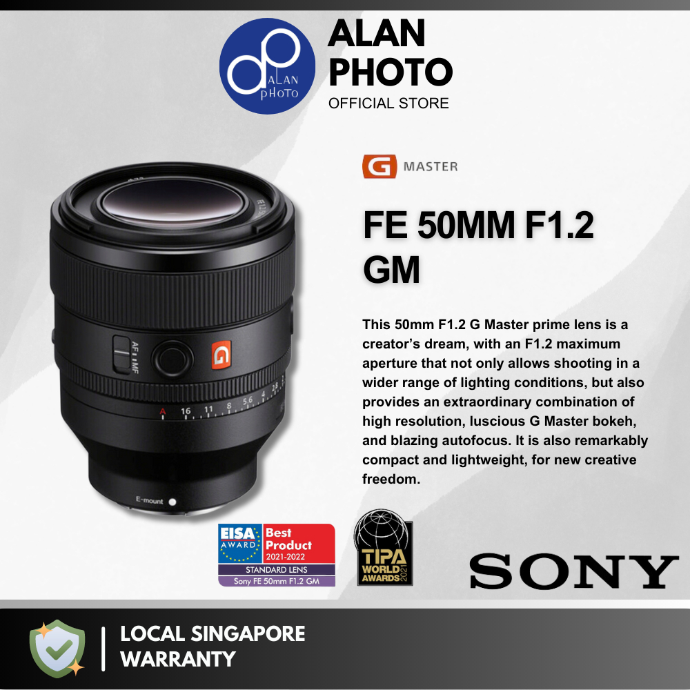 SONY　FE 50mm F1.2 GM SEL50F12GM SEL50F12GM | Lenses | Sony Singapore