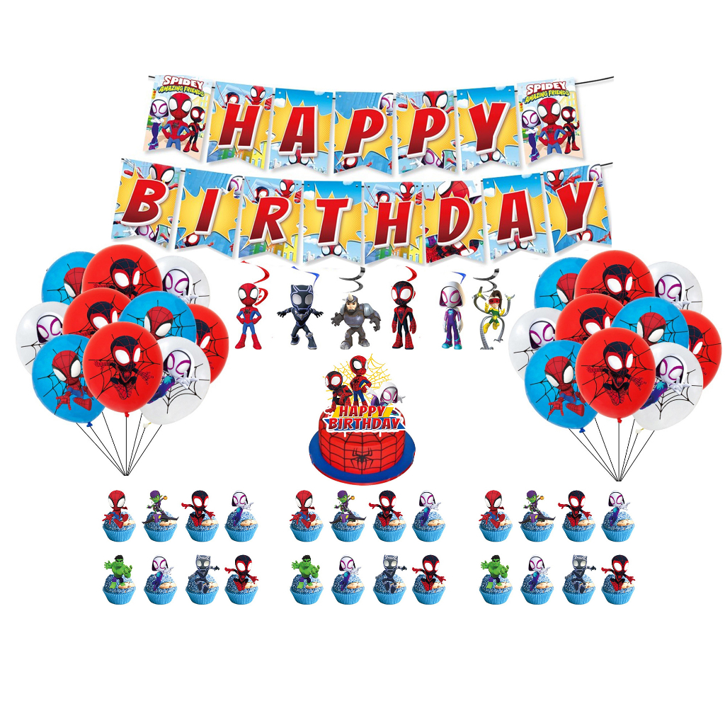 NEW Spiderman and His Amazing Friends Birthday Theme Happy Birthday ...