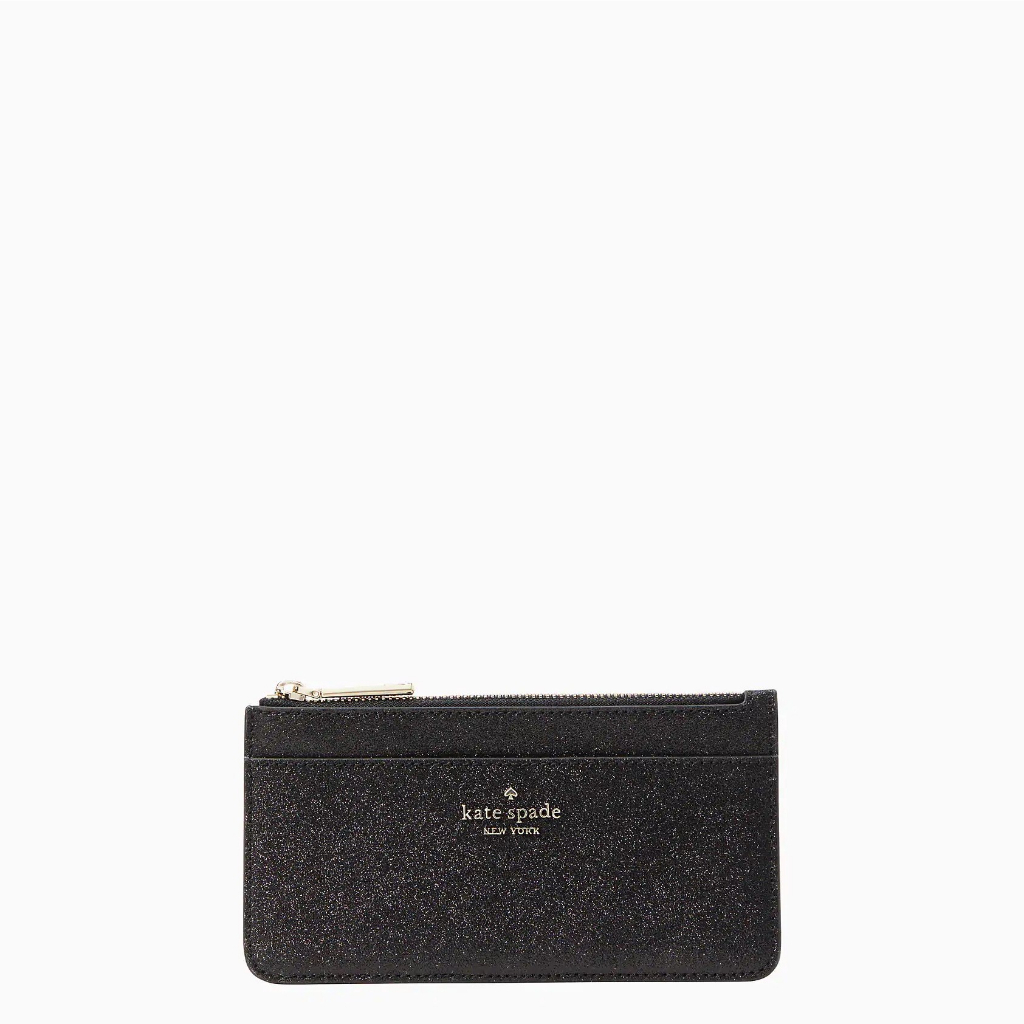 Kate Spade Glimmer Tinsel Glitter Large Slim Card Holder gift box Shopee Singapore