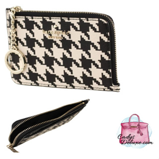 Kate spade Darcy houndstooth card case wallet