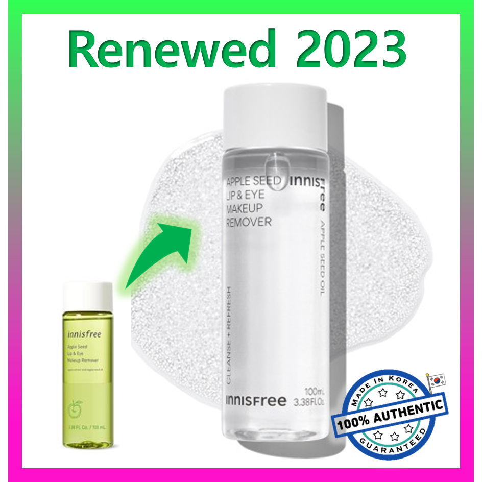 innisfree Apple Seed Lip & Eye Makeup Remover 100mL (2023 AD) Shopee