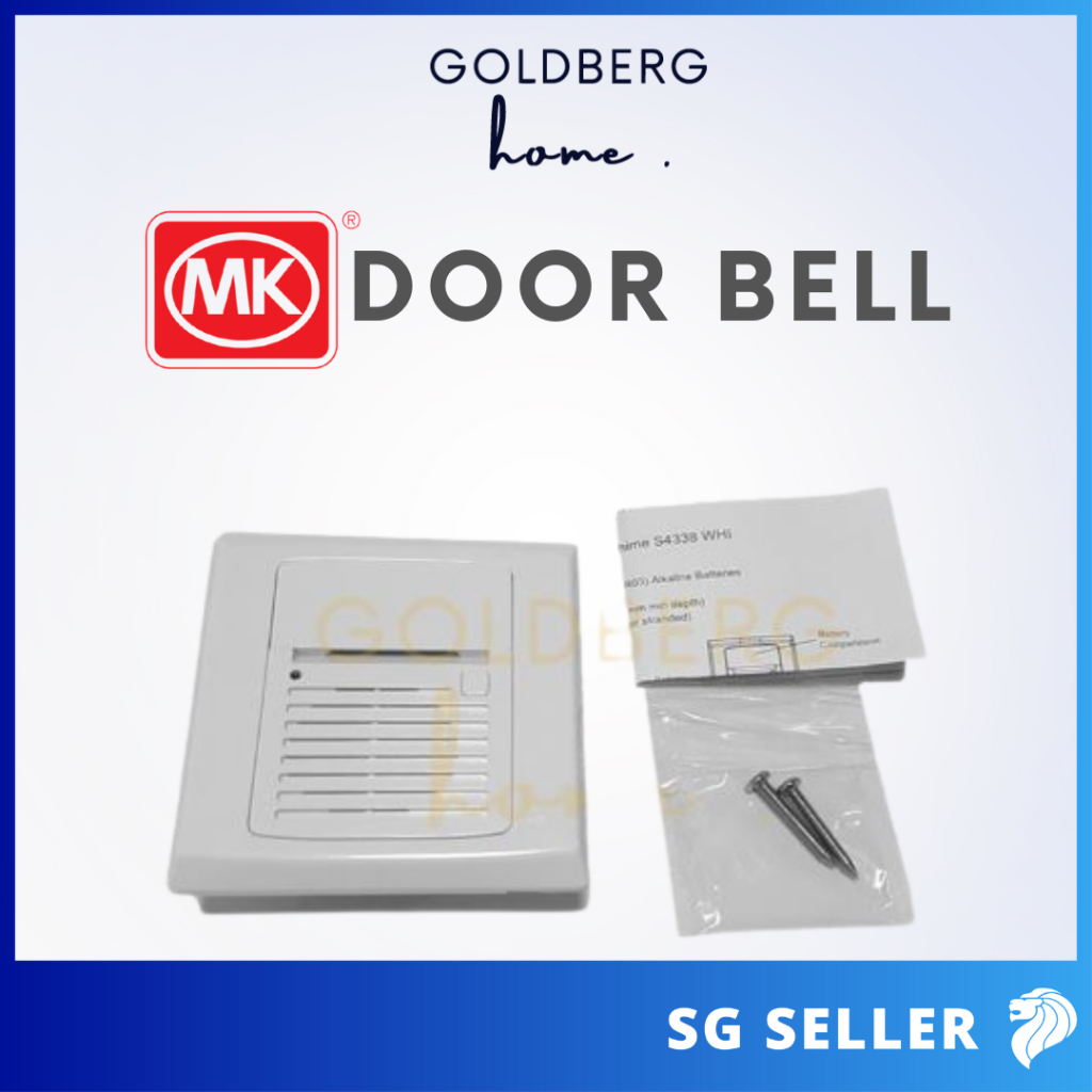 [SG Seller] MK Door Bell Chime Battery Operated S4338 WHI Goldberg