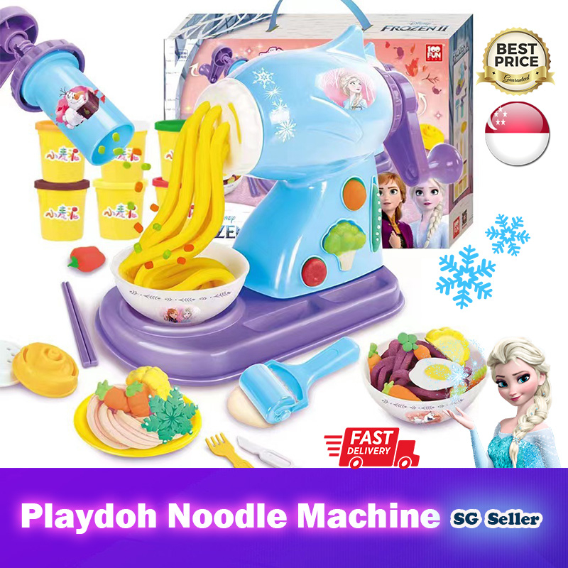 1set Yellow Ice Cream Children's Kitchen Pretend Play Noodle Maker Toy With  Clay, Great Gift For Kids