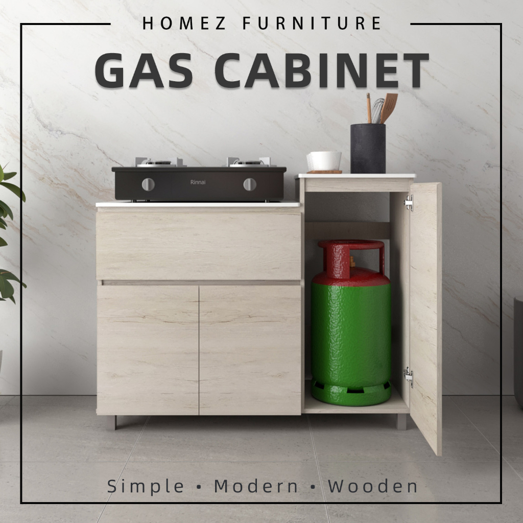 Homez Gas Kitchen Storage Drawer Solid Surface