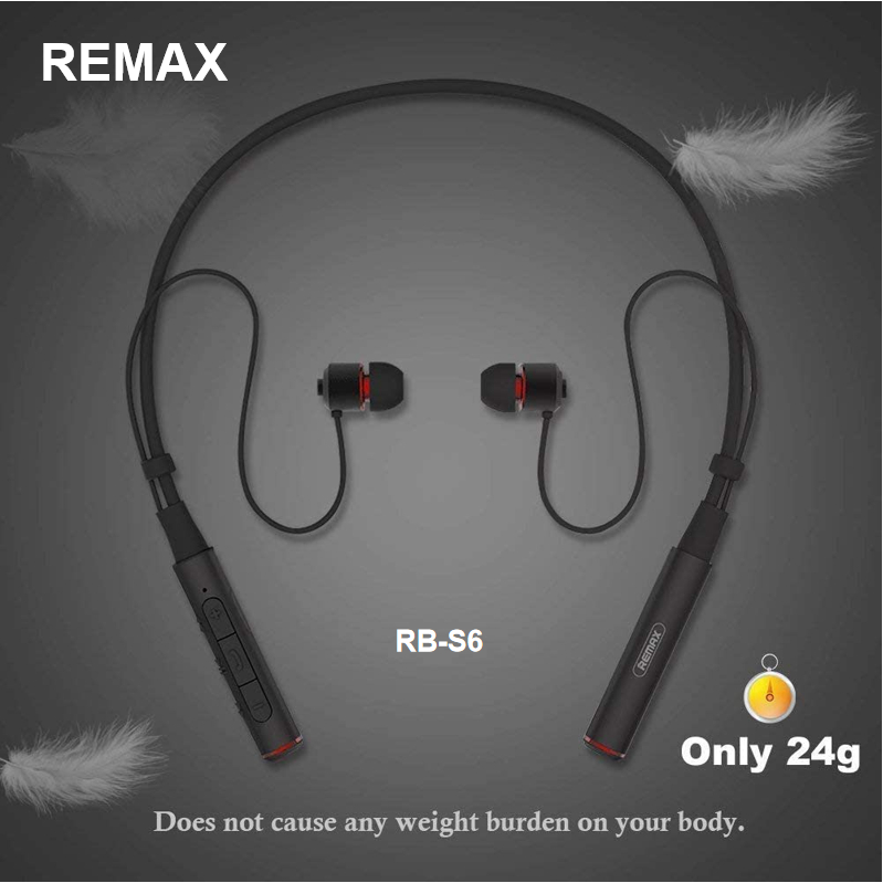 REMAX Bluetooth Sport Neckband Waterproof Jogging Earphone RB-S6 AWEI ...