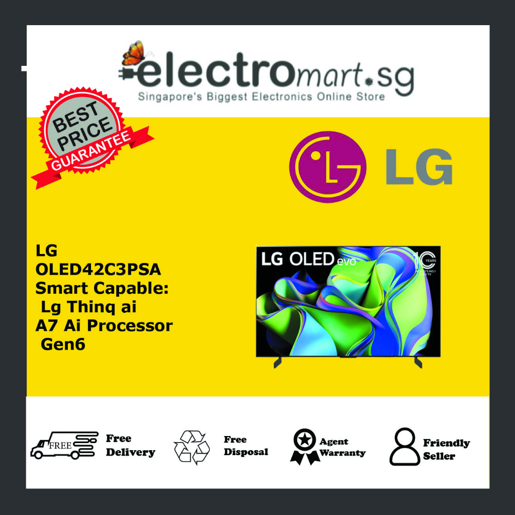 LG C3 42 INCH OLED42C3PSA 4K OLED EVO TV | Shopee Singapore