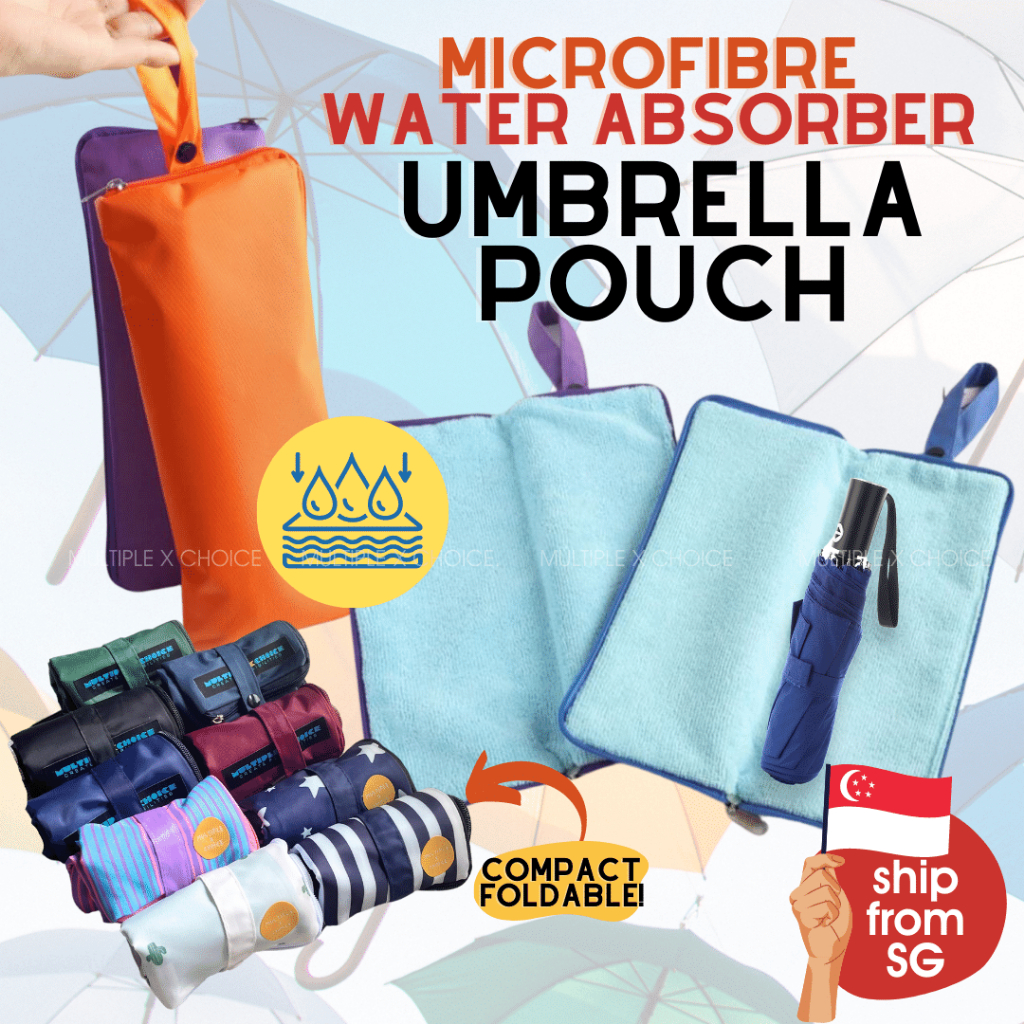 Microfibre Water Absorbent Waterproof Umbrella Reusable Pouch Bag ...