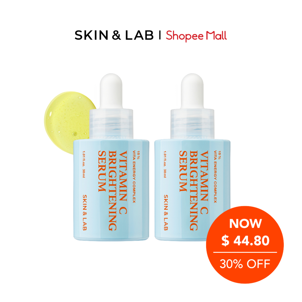 [SKIN&LAB] Vitamin C Brightening Serum Set of 2 (30ml x 2pc ) Shopee Singapore