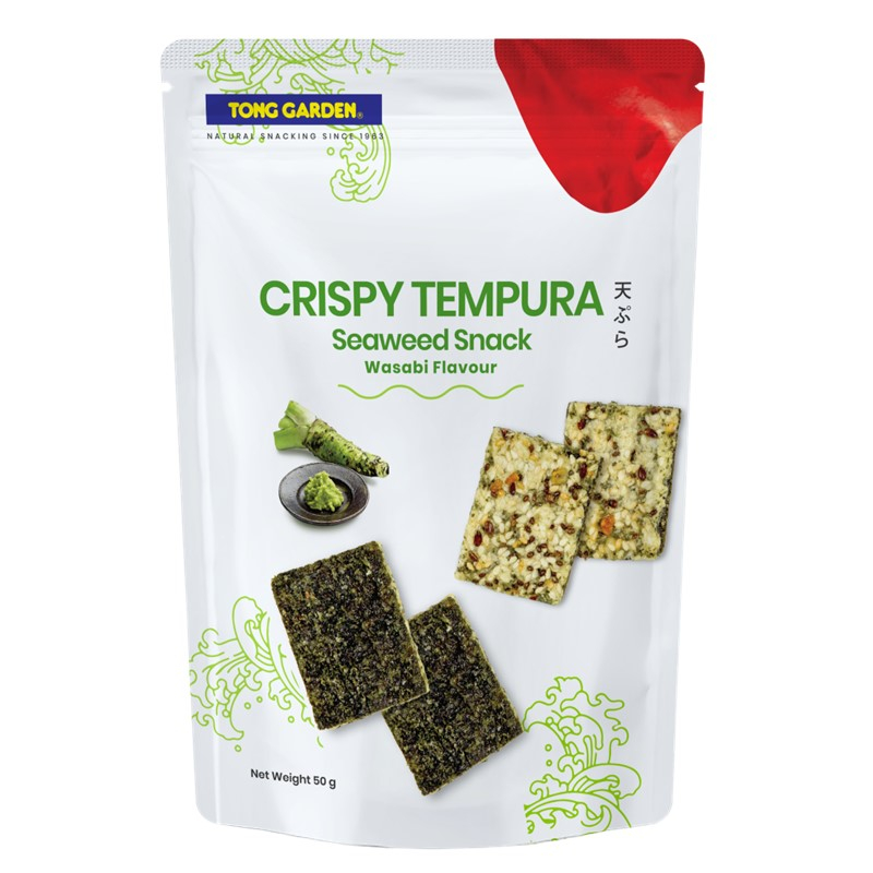 Tong Garden NOi Crispy Tempura Seaweed Snack Wasabi Flavour 50g (Bundle