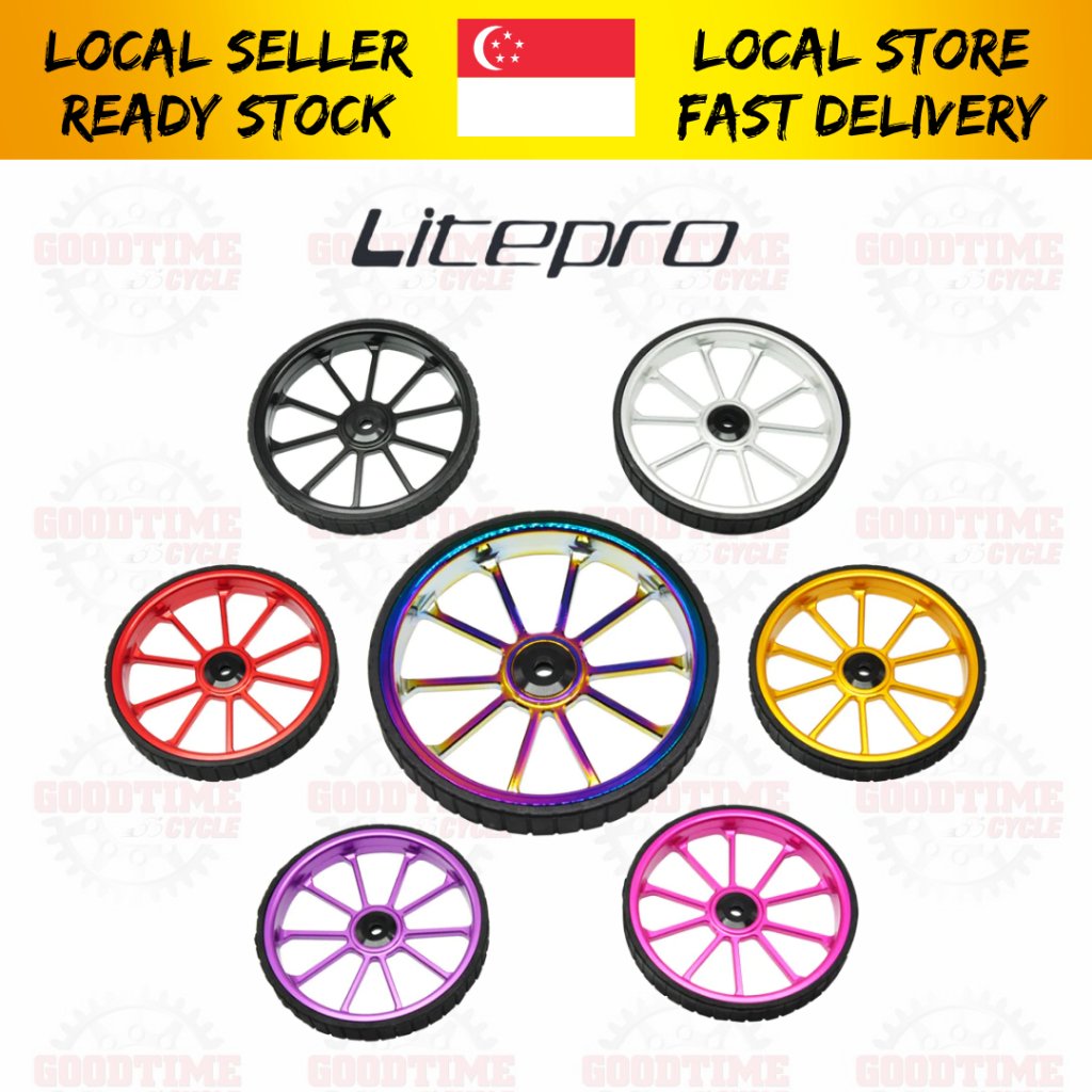 Litepro 100mm Easywheels Ezywheel Push Wheels For Folding Bike Trifold