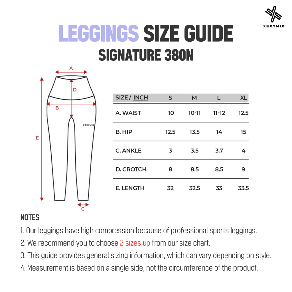 XEXYMIX XP9167F Black Label Signature 380 Leggings (10 Colors)