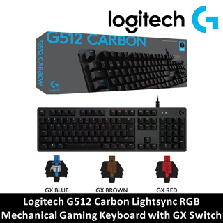 Logitech Light Up Gaming Keyboard G512 Carbon (GX Blue) & Mouse G502 Hero