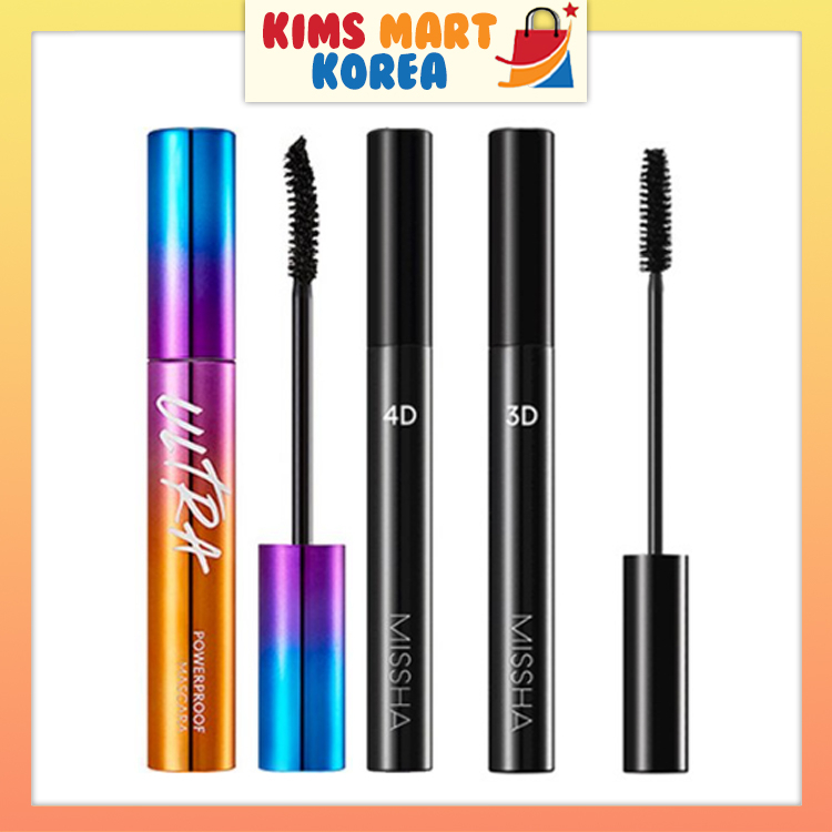 Missha Korea 3D, 4D Mascara Black, Utra Powerproof Curl Up Longlash