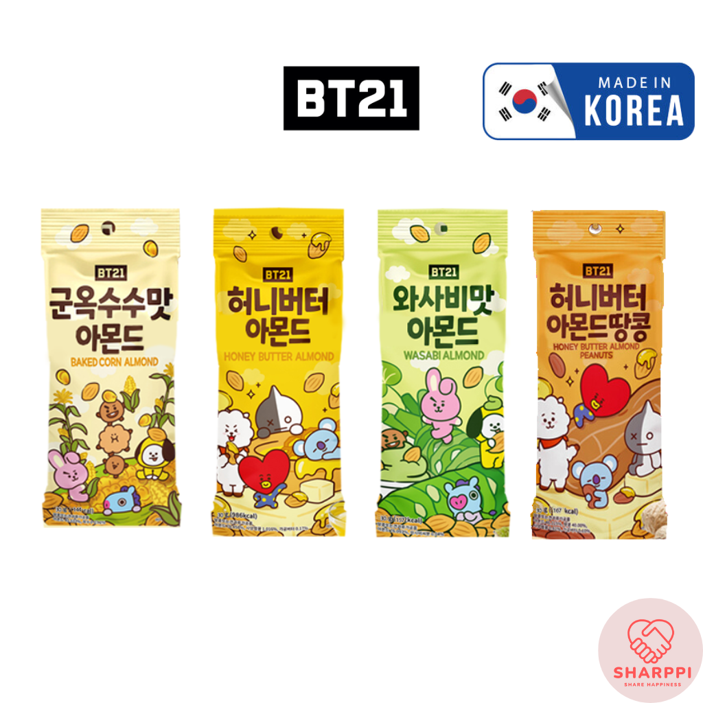 Bt21 Korean Honey Butter Almond 30g Shopee Singapore