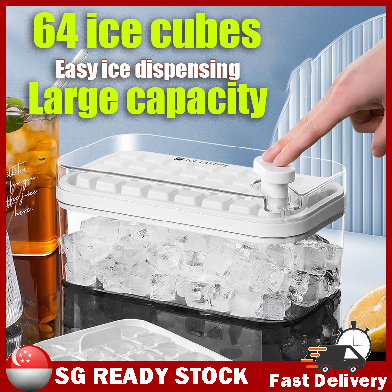 ⭐🇸🇬 READY STOCK Double Layer Ice Cube Maker Ice Cube Mold One Key Ice