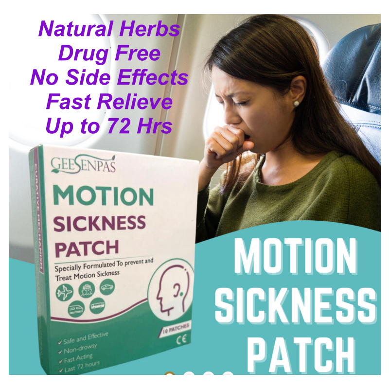 Motion Sickness Patch DrugFree & Formulated to Prevent & Treat
