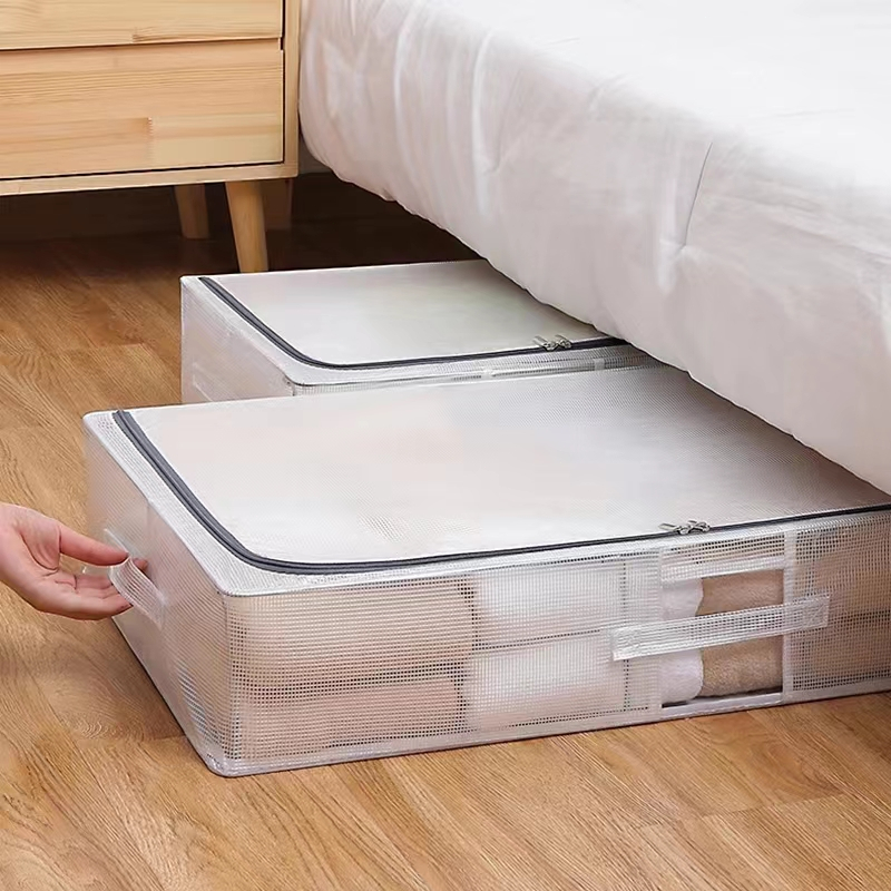 🔥Foldable clothing storage box Transparent bed storage box Organize