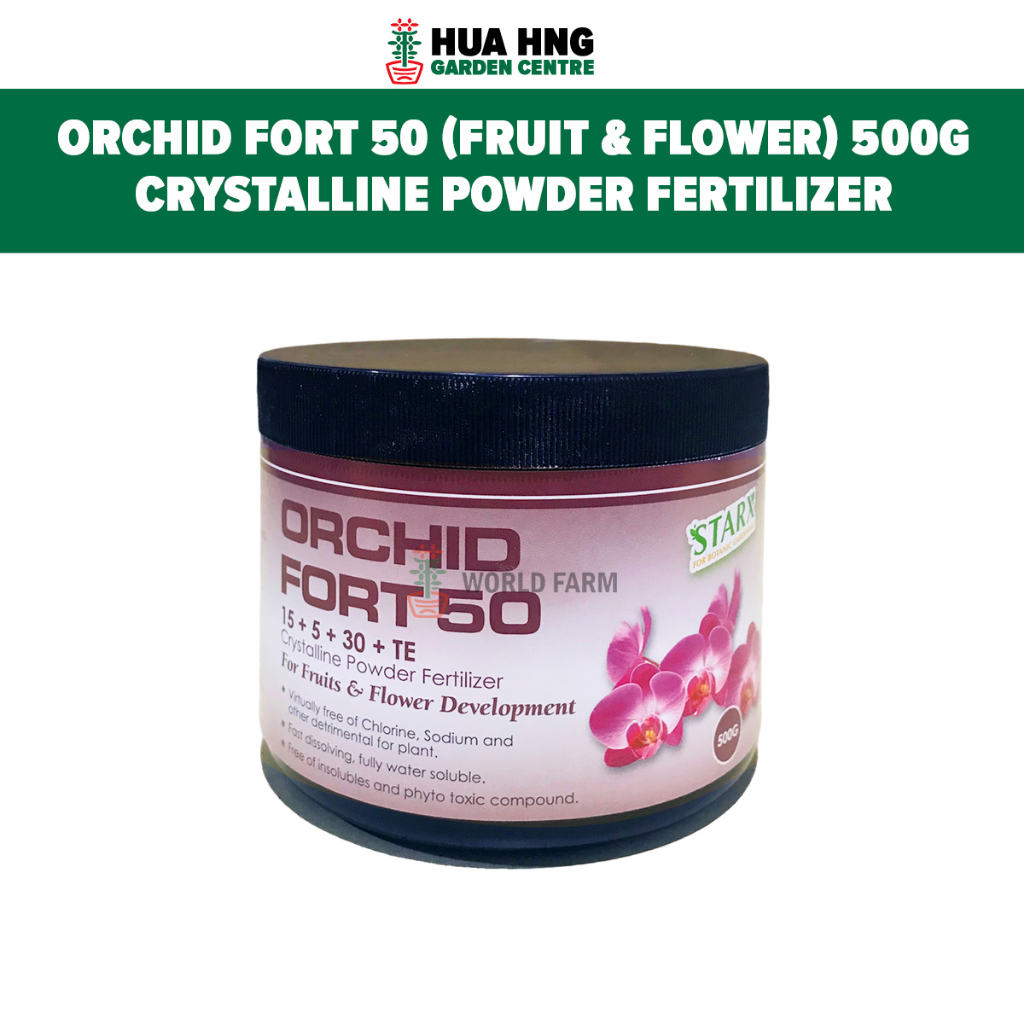 (500g) Orchid Fort 50 (NPK 15 + 5 + 30 + TE) Crystalline Powder ...