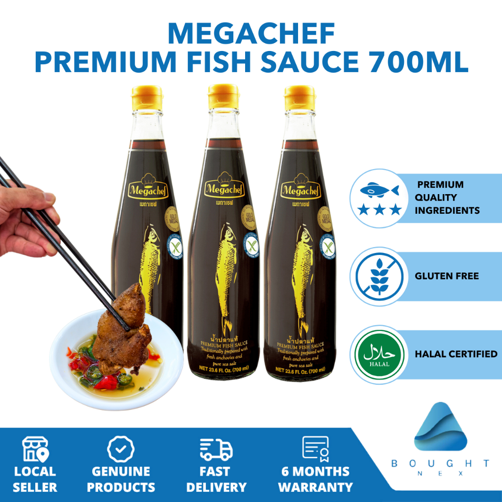 Megachef Premium Fish Sauce Halal Certified 700ml Bottle Authentic