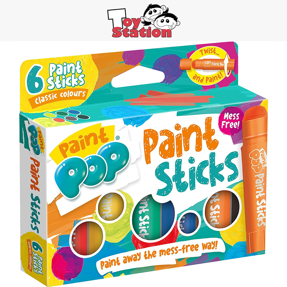 Paint Pop Paint Sticks 6 Ct Classic Colours Mess Free Shopee Singapore