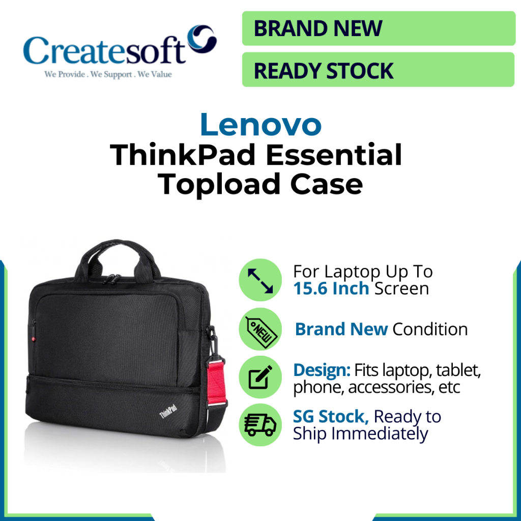 READY STOCK Lenovo ThinkPad Essential Topload Case Laptop Carrying Case Shopee Singapore