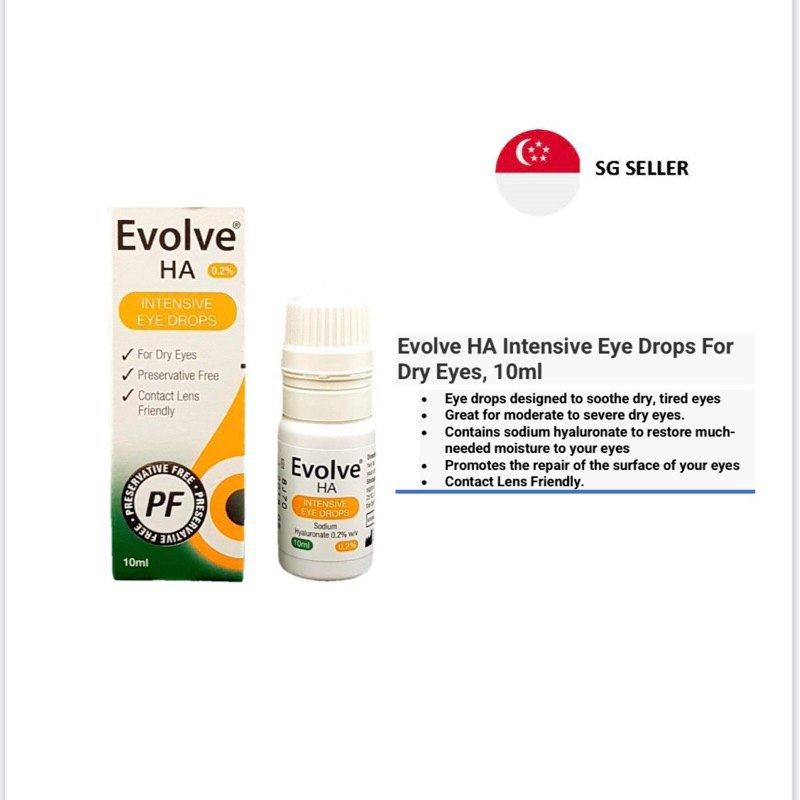 (EXP:10/24) Evolve Dry Eye Max / Evolve HA Preservative Free Eye Drops ...