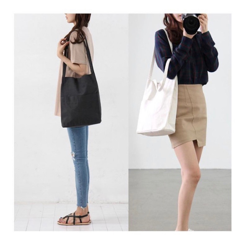 New Release Ladies Canvas Bucket Bag Shoulder Sling Bag 16oz Pure Cotton Material