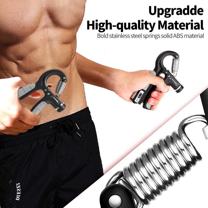 5-60Kg Hand Grip Gripper Adjustable Grip Strengthener Trainer Gym ...