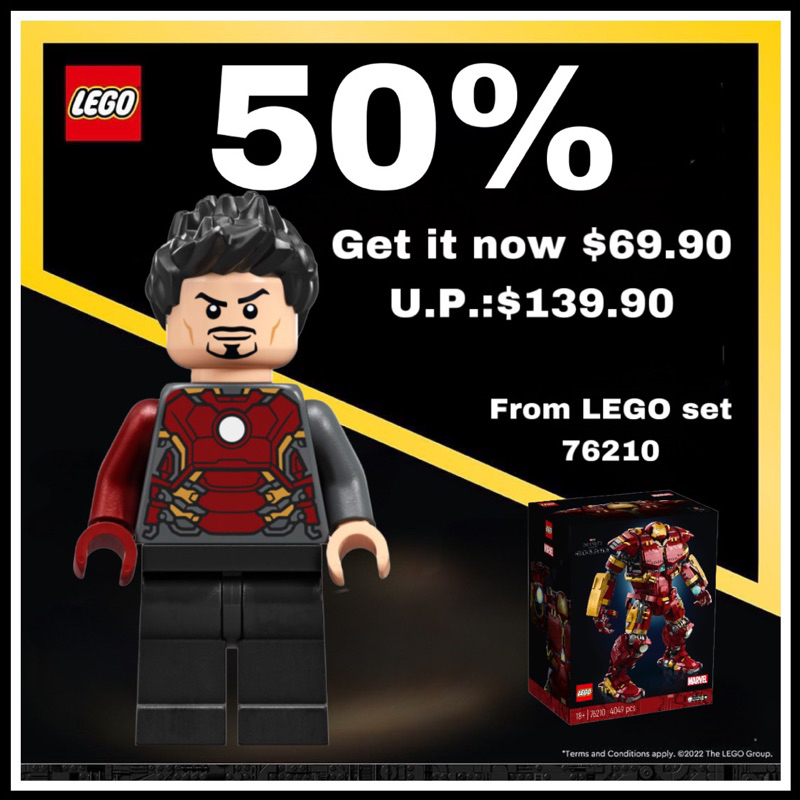 Lego tony 2024 stark minifigure