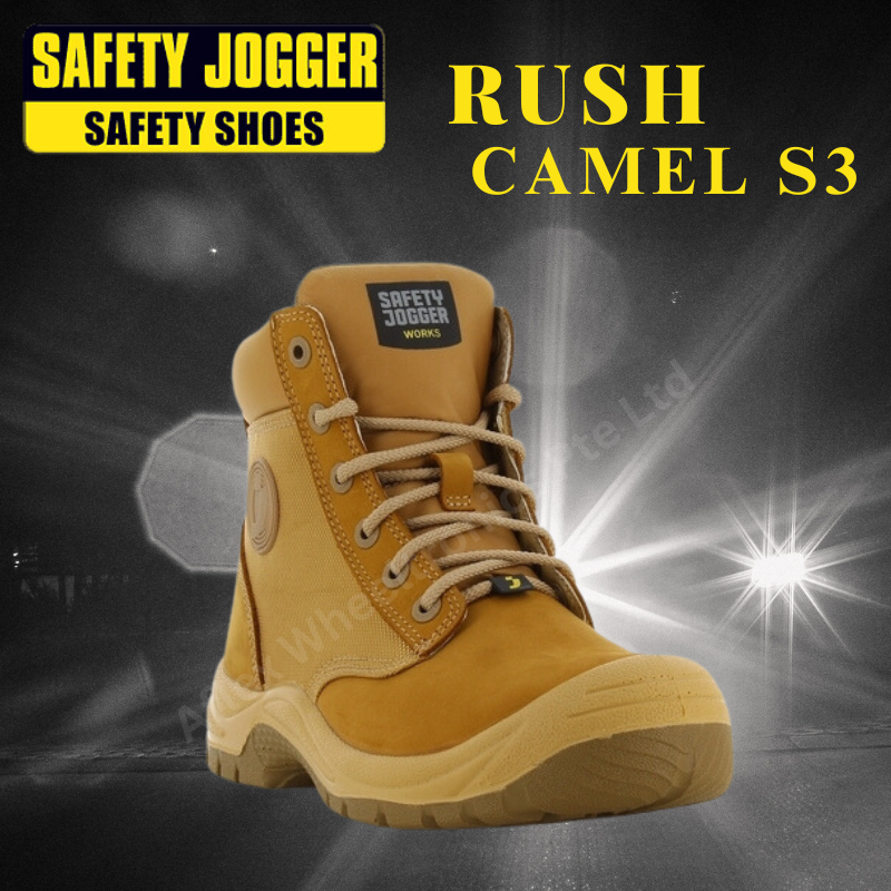 Safety Jogger Rush Camel S3 Safety Shoes with zipper (READY STOCK