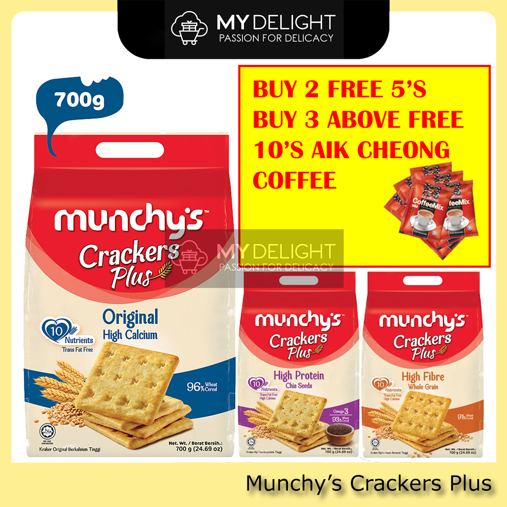 (700g) Munchy's Cracker Plus Original Hi Calcium High Protein Chia