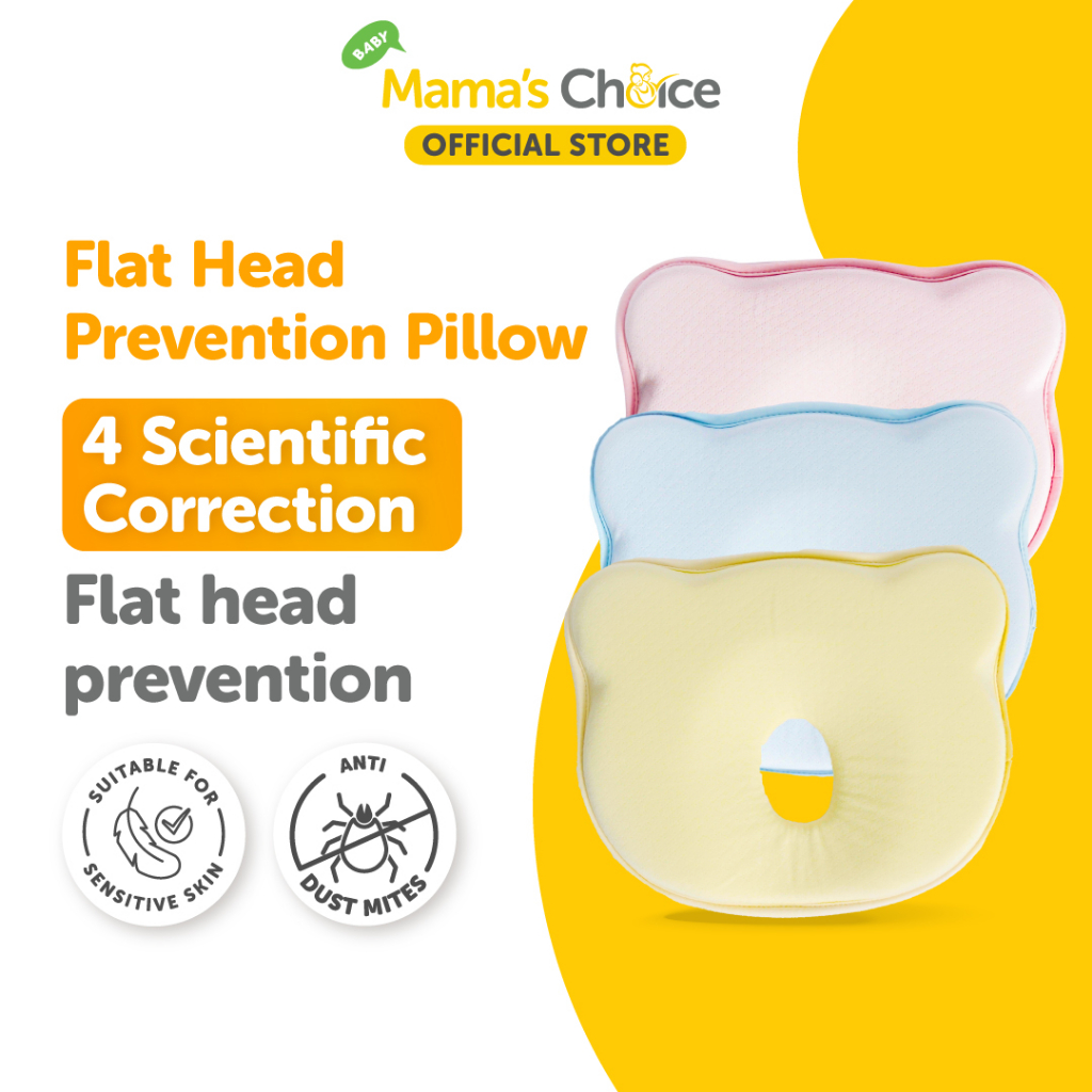 Best pillow for flat best sale head correction