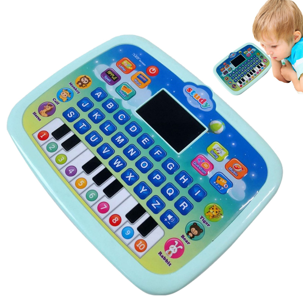 8-mode Kids Educational Tablet Pretend Play Laptop English Learning Toy ...