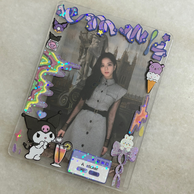 SANRIO STYLE KUROMI 02 CONFETTI SERIES HOLOGRAPHIC GLITTER DECORATED