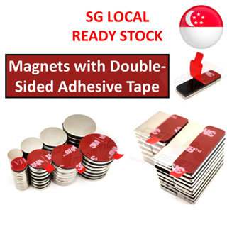  Large Magnets with Adhesive Backing Round and Square Self Adhesive  Magnets - Big Flexible Sticky Magnets with Adhesive Backing are Great  Alternative to Magnetic Stickers, Tape and Strip : Office Products