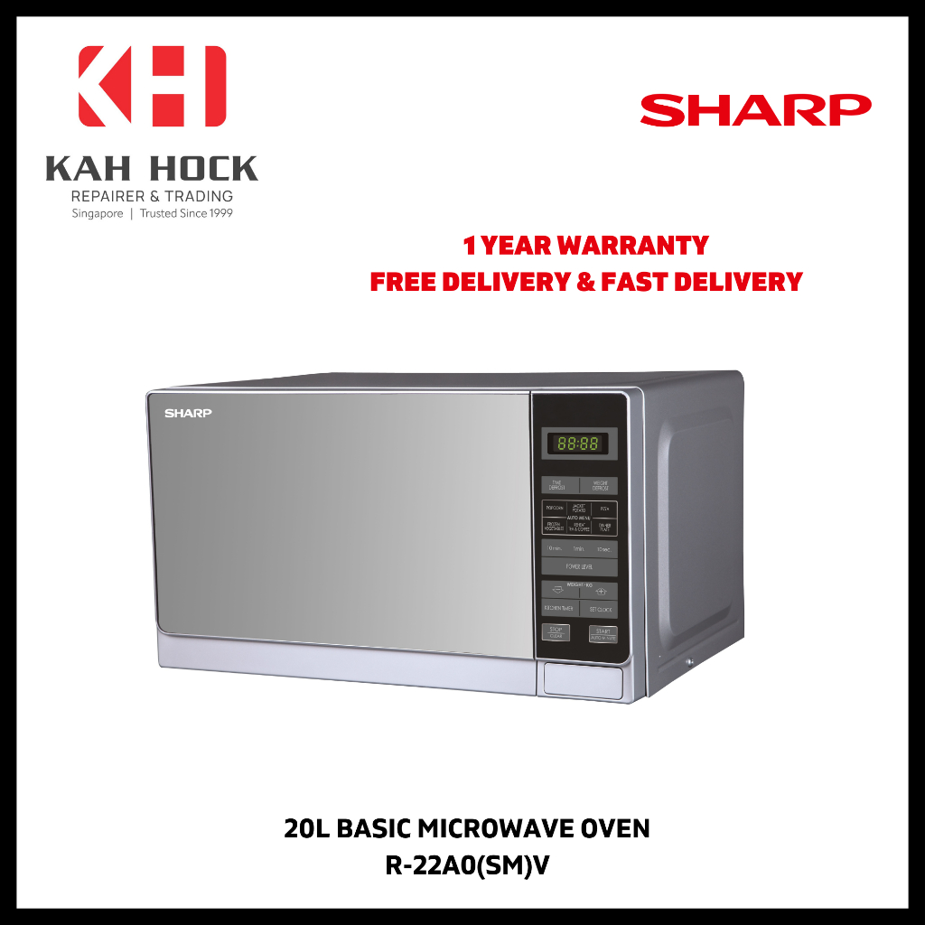 SHARP R22A0(SM)V SHARP 20L MICROWAVE OVEN 1 YEAR MANUFACTURER