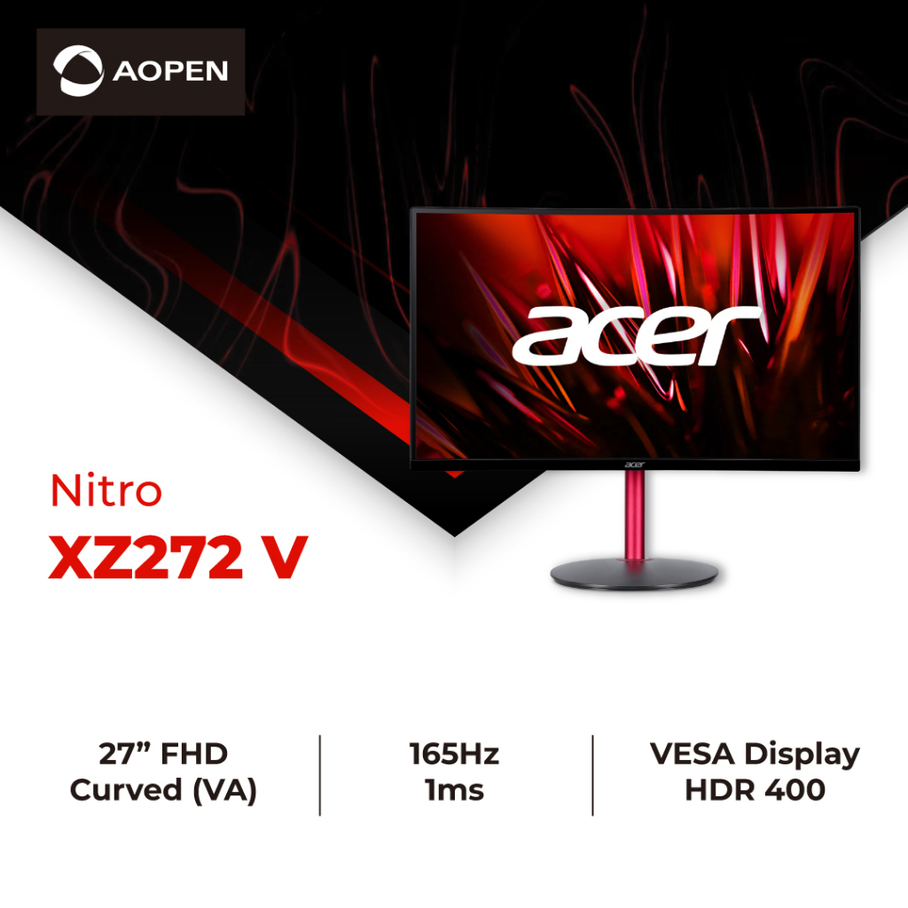 ACER NITRO XZ272 V 27-inch FHD 165Hz 1ms Zero Frame Curved LCD (1500R ...