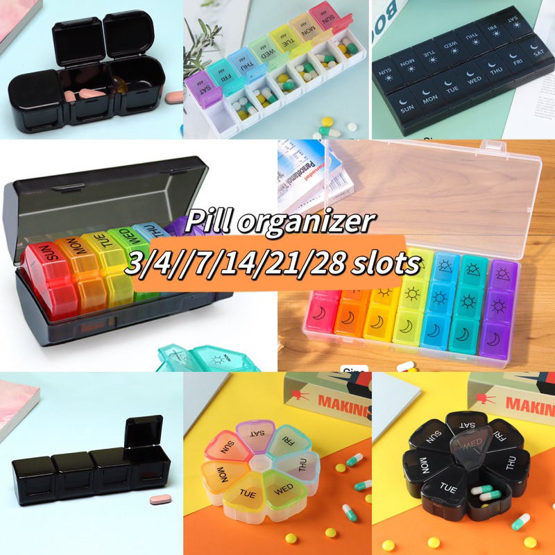 [Local] Pill organizer/ medicine case box/ travel pillbox/ portable